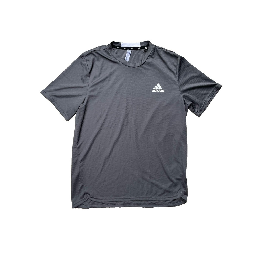 Adidas Men's Performance T Shirt Gray Athletic Short Sleeve Size M